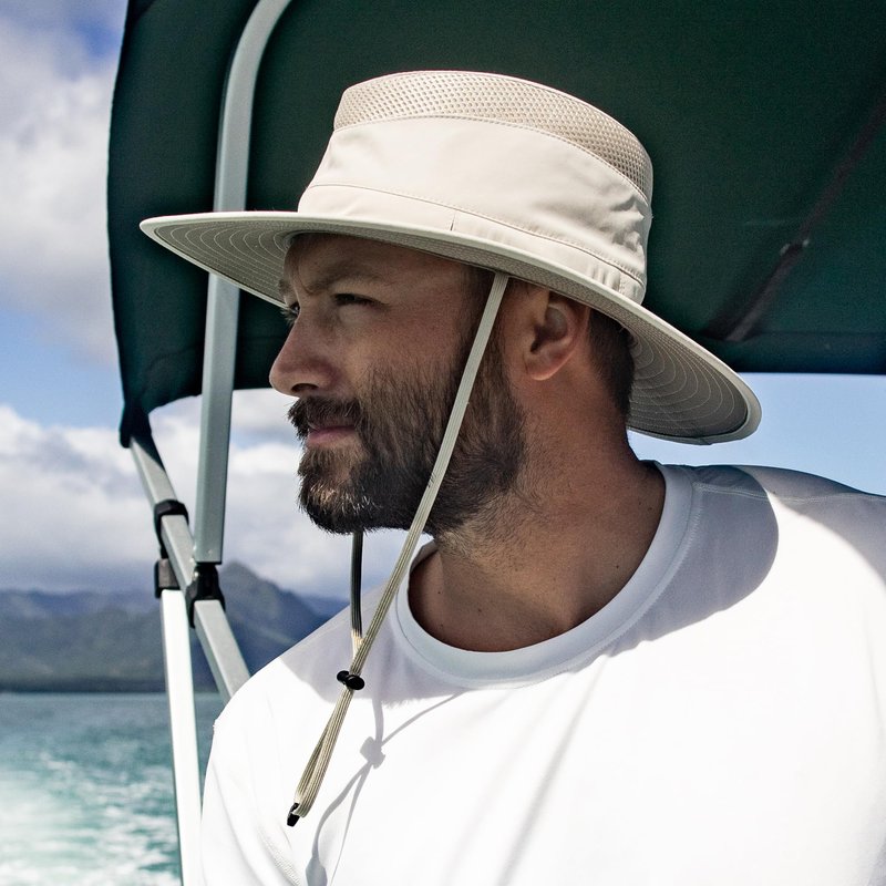 Sunday Afternoons Charter Hat - UPF 50+ Safari Sun Hat for Men & Women with Ventilation, Adjustable Fit, and Water-Repellent Design for Fishing, Hiking, Boating, or Travel, Cream, M