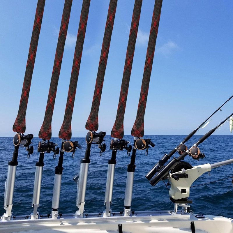 Fishing Rod Sleeves - Durable Protective Covers for Fishing Poles | Includes Lanyard for Fly, Casting & Sea Rods