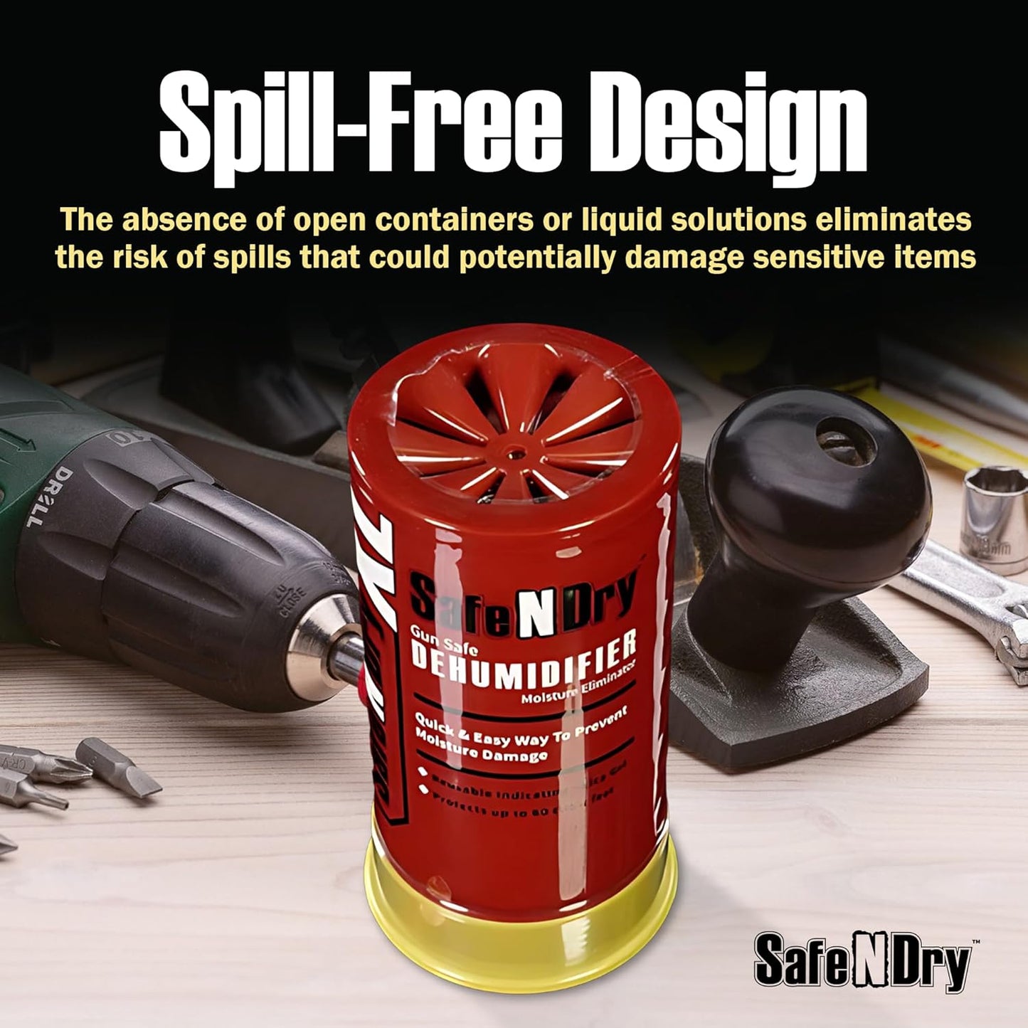 Gun Safe Dehumidifier - Portable Moisture Absorber | 450g Reusable Silica Gel for 60 Cubic Feet
