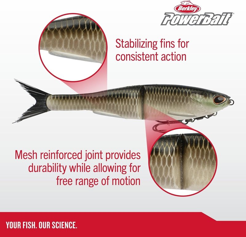 Berkley PowerBait Nessie Fishing Soft Bait - Realistic Lure for Freshwater Fishing