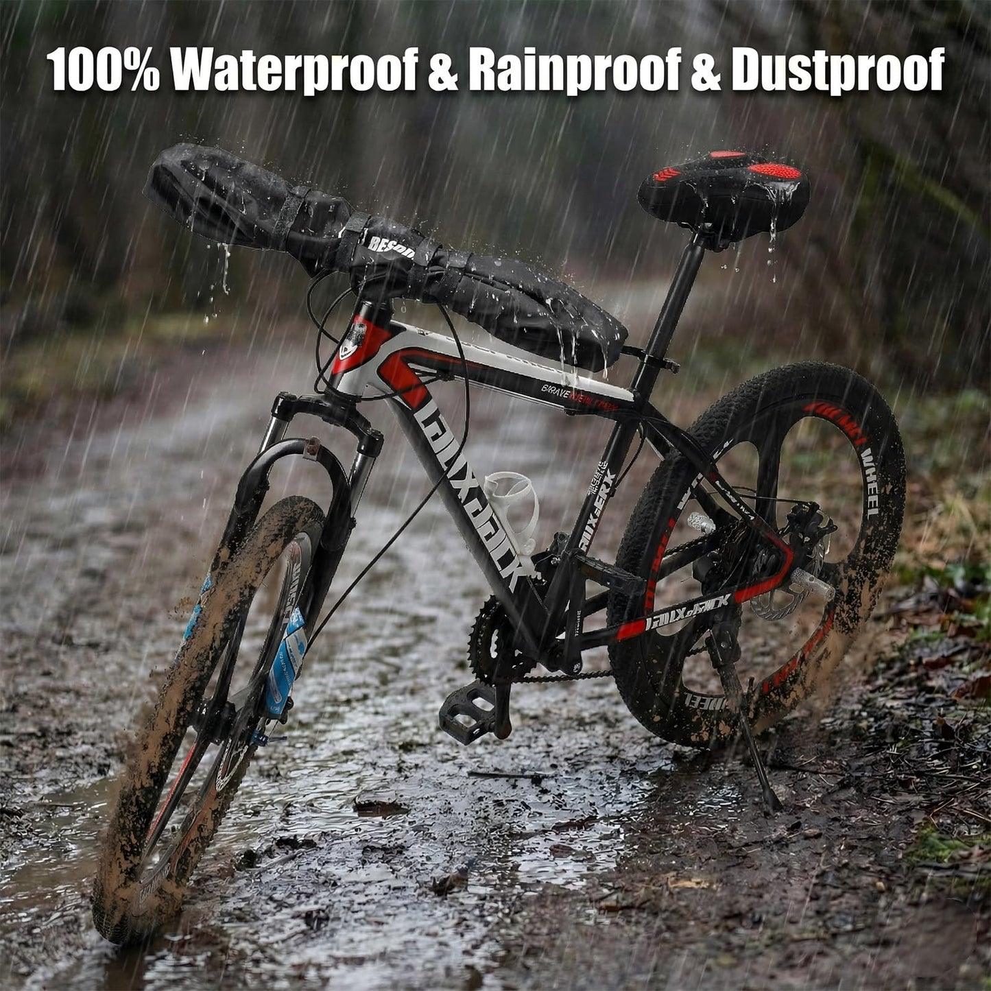 Besudo Handlebar Protective Cover Ebike - Waterproof Protective Transport Protection Rain Cover Bicycle for Rear Rack - E-Bike Accessories