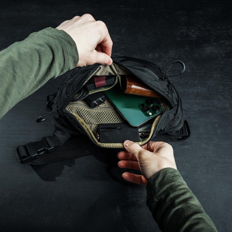 Eberlestock Bando Bag XL - Tactical Men's Fanny Pack w/Adjustable Waist Belt, Zippered Pockets, Compact Lightweight Belt Bag, Everyday Hip Pouch for Travel Outdoor Running Hunting, Coyote Brown