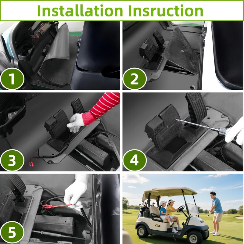 GENOUR Universal Golf Cart Brake Light Switch - Compatible with Club Car, EZGO & Yamaha Models | Brake Pad Replacement | Golf Cart Brake Lights