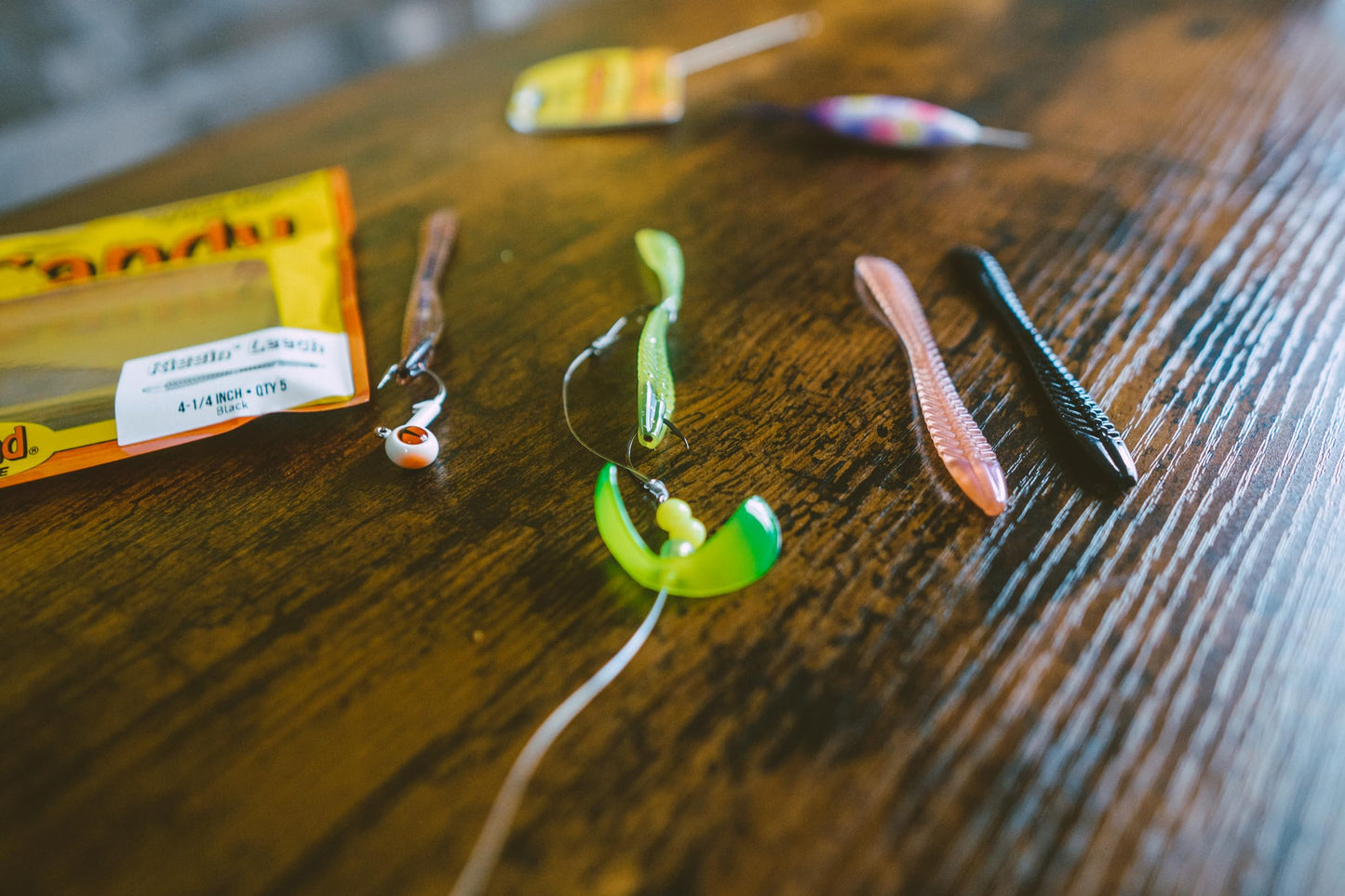 Northland Tackle Eye Candy Riggin Leech Floating 6" Soft Plastic Leech Lure for Walleye Fishing Jigs, Rigs, & Harnesses, Natural, 5 Baits Per Pack