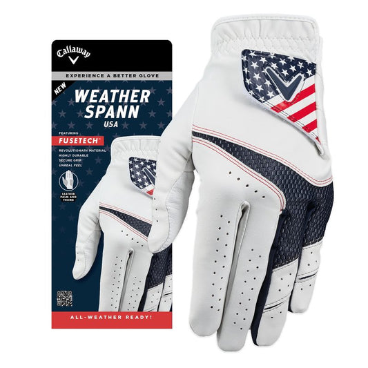 Callaway Golf Weather Spann Glove (Worn on Right Hand,USA,Small,Men's)