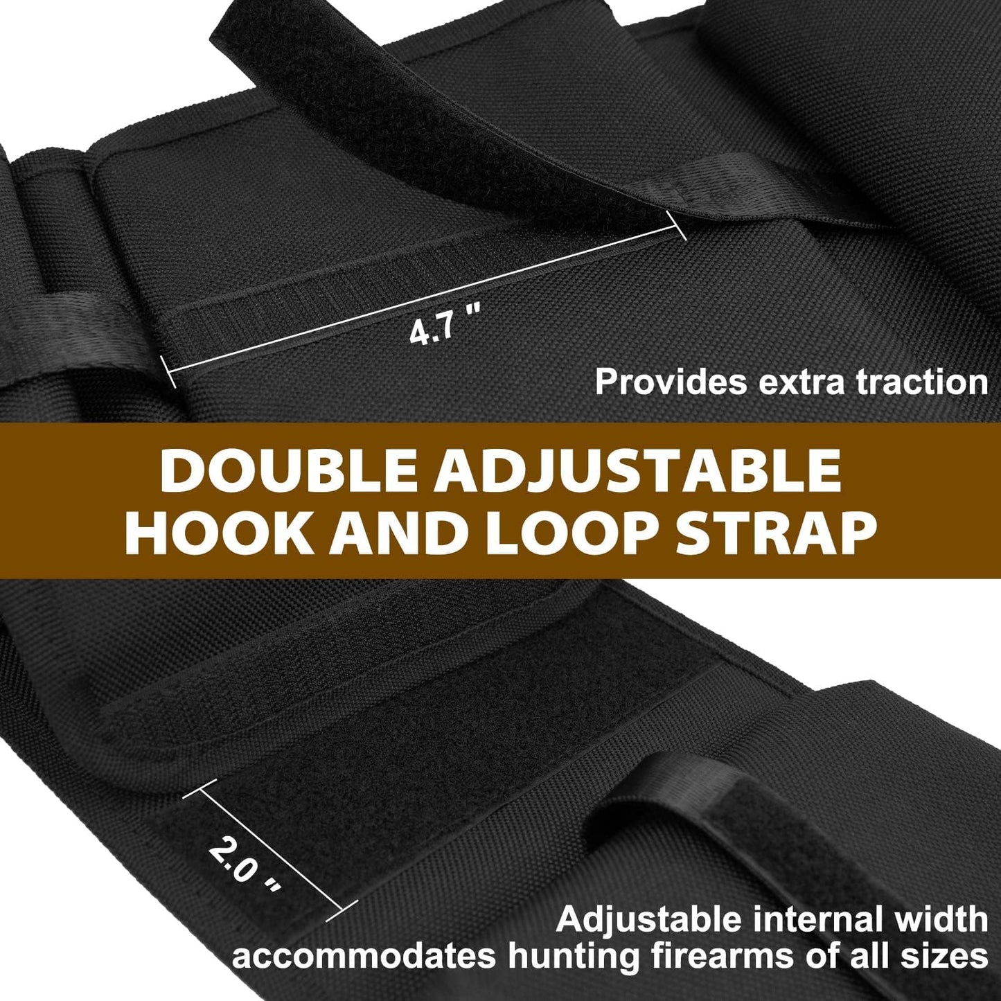 Hunthor Truck Gun Rack (A Pair), 900D Adjustable Seat Back Gun Storage, Heavy Duty Automotive Rifle Holder Hunting Accessories for Jeep, Truck, SUV, Off-Road Vehicles(Black)