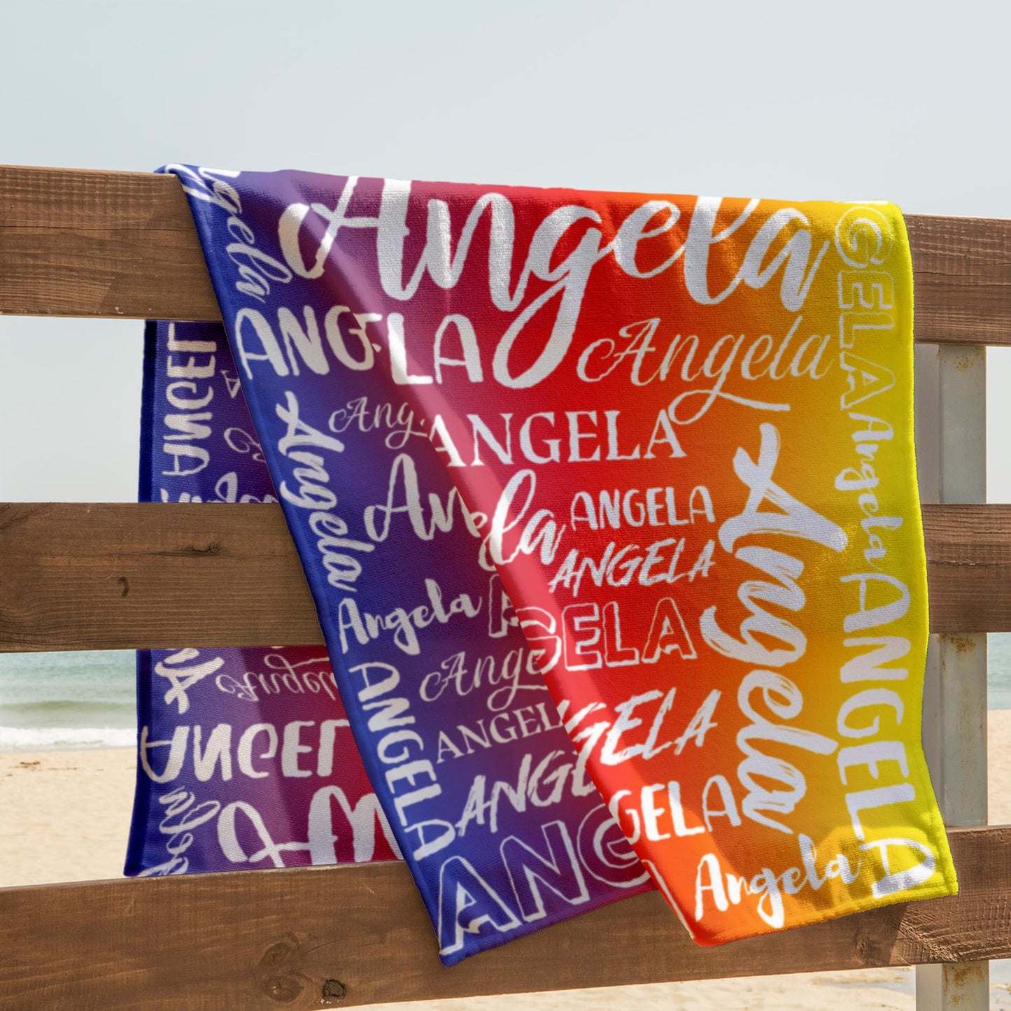 Esmtuaij Personalized Beach Towels for Kids and Adults, Custom Beach Towels with Name, Custom Quick-Drying Travel & Pool & Beach Towels,Customized Gifts for Women & Men & Children