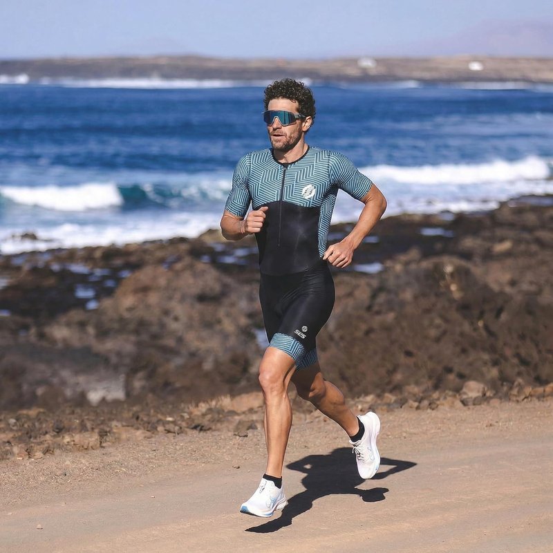 Men's Aerodynamic Triathlon Suit - Lightweight Sleeved Trisuit with Premium FX Fabrics | 2 Pockets