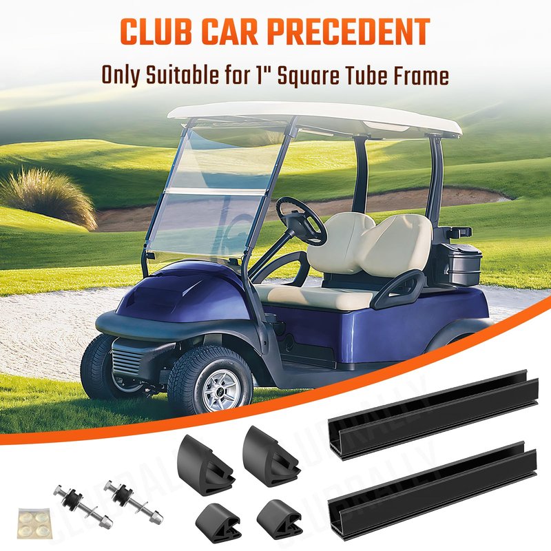 CLUBRALLY Club Car Precedent Golf Cart Windshield Retaining Clips Kits with Screw Nuts, OEM#1014441-01, 1021630-01
