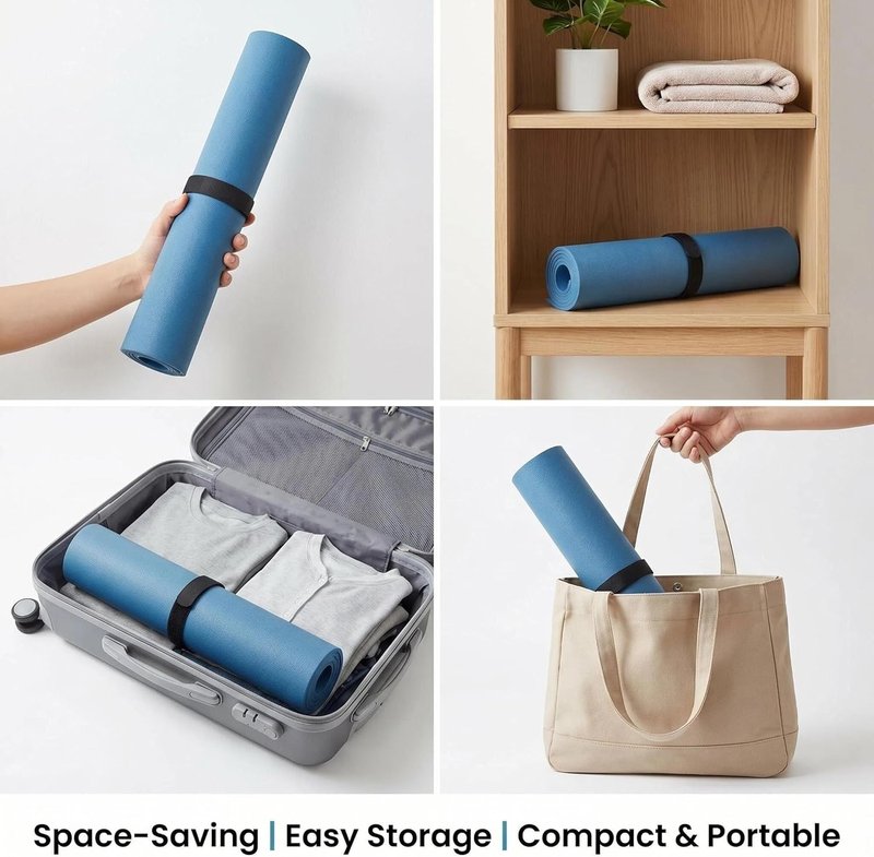 Mini Yoga Mat - Non-Slip Grip & Alignment System | Portable Meditation & Exercise Pad