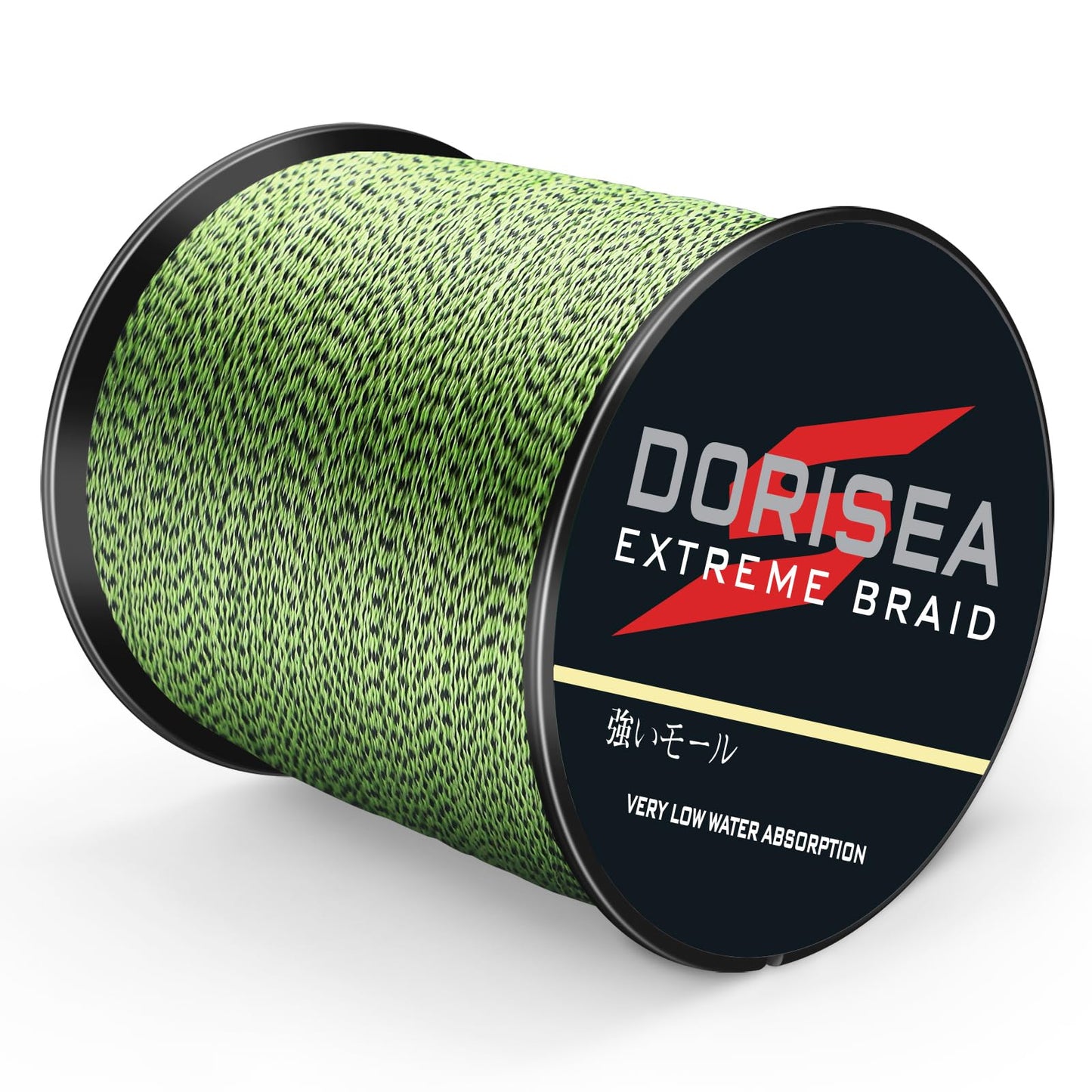 Dorisea Extreme Braid 100% Pe Multi-Color(Fluorescent Green&Black) Braided Fishing Line 109Yards-2187Yards 6-550Lb Test Fishing Wire Fishing String Superline (100m/109Yards 20lb/0.20mm)
