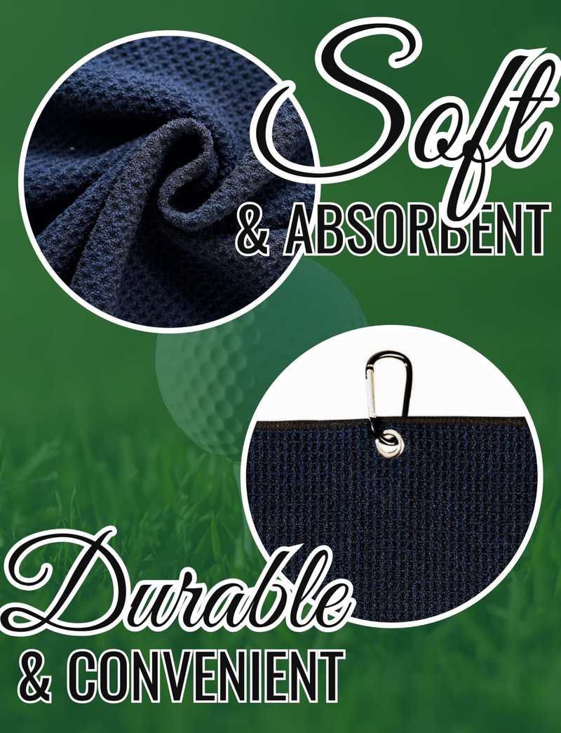 CybGene Pug Gifts Golf Towel, Gifts for Pug Lovers, 40 x 60cm Microfiber Golf Towel for Golf Bags for Birthday, Christmas