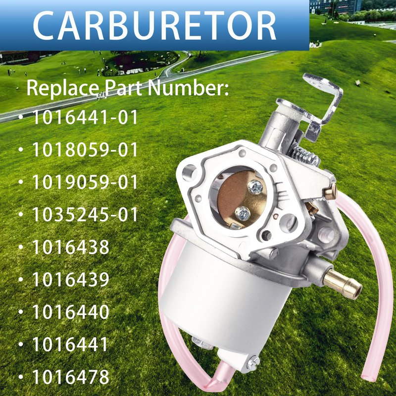 Carburetor Kit for Kawasaki FE350 Engine, Fits for Club Car DS Precedent Carryall Golf Cart 1996-Up, Replaces 1016441-01 1018059-01 1019059-01 1035245-01