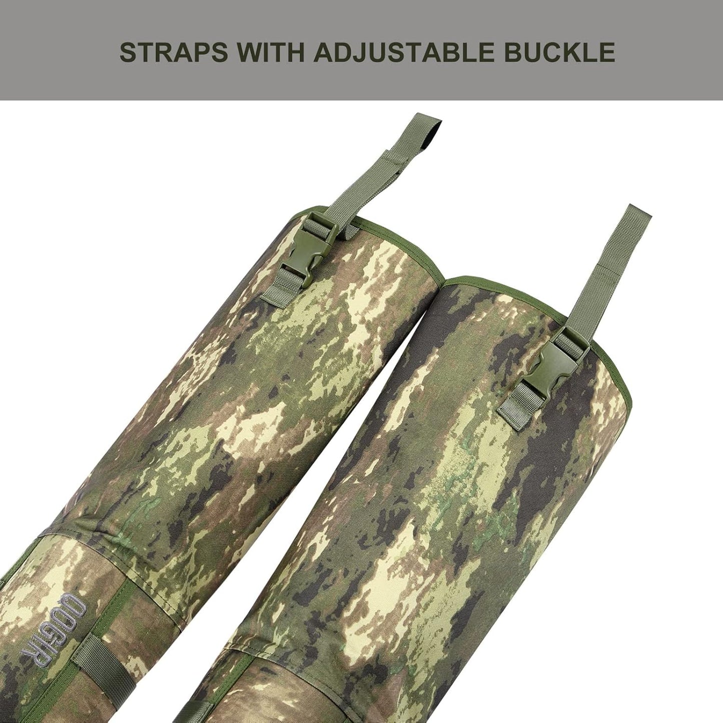 QOGIR Snake Gaiters - Full Protection Against Snake Bites | Long Fit Camo & Short Fit Mud Options