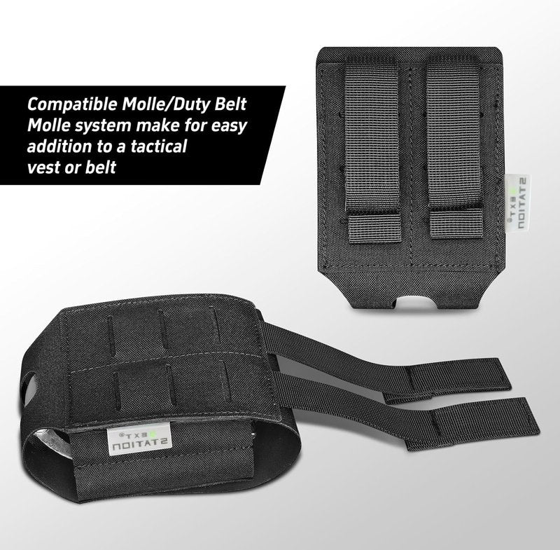Double Handcuff Pouch - MOLLE Handcuff Holster for Duty Belt | Tactical Vest Accessory for Law Enforcement