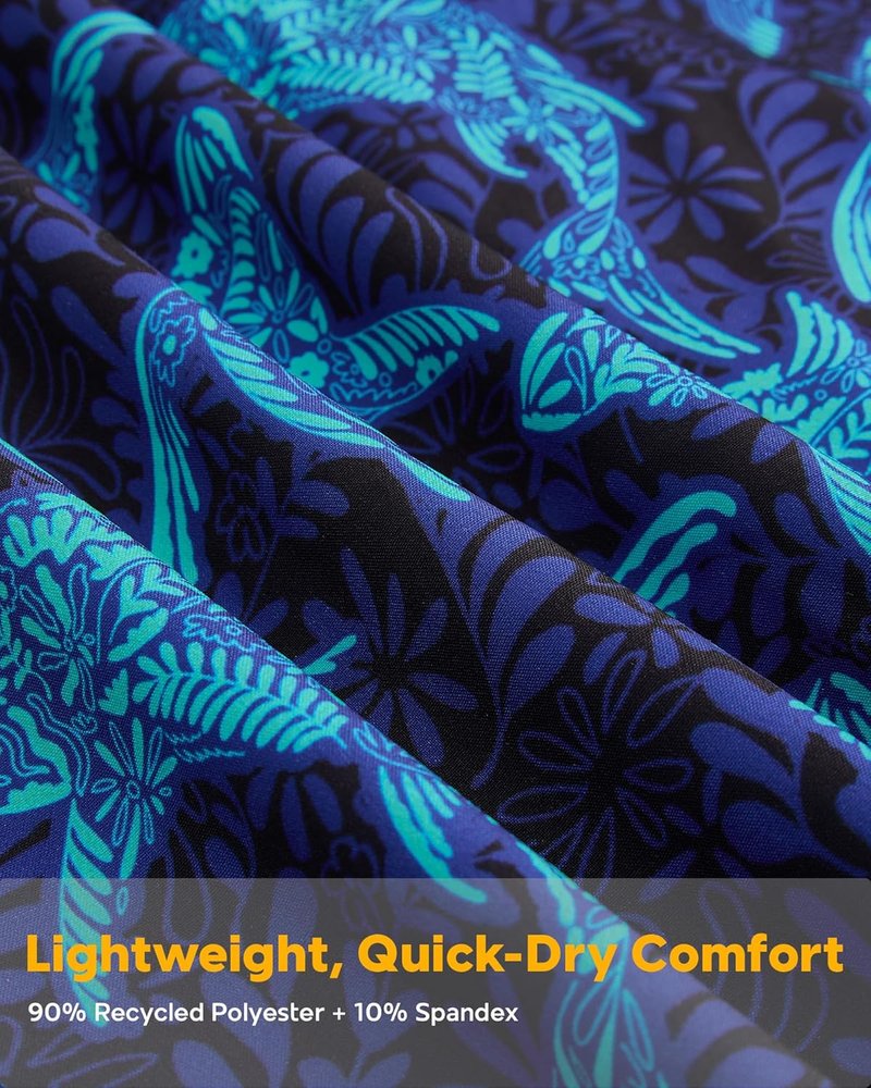 Men’s Hawaiian Button Down Short Sleeve Shirt | UPF50+ Sun Protection, Quick Dry, Vented Back