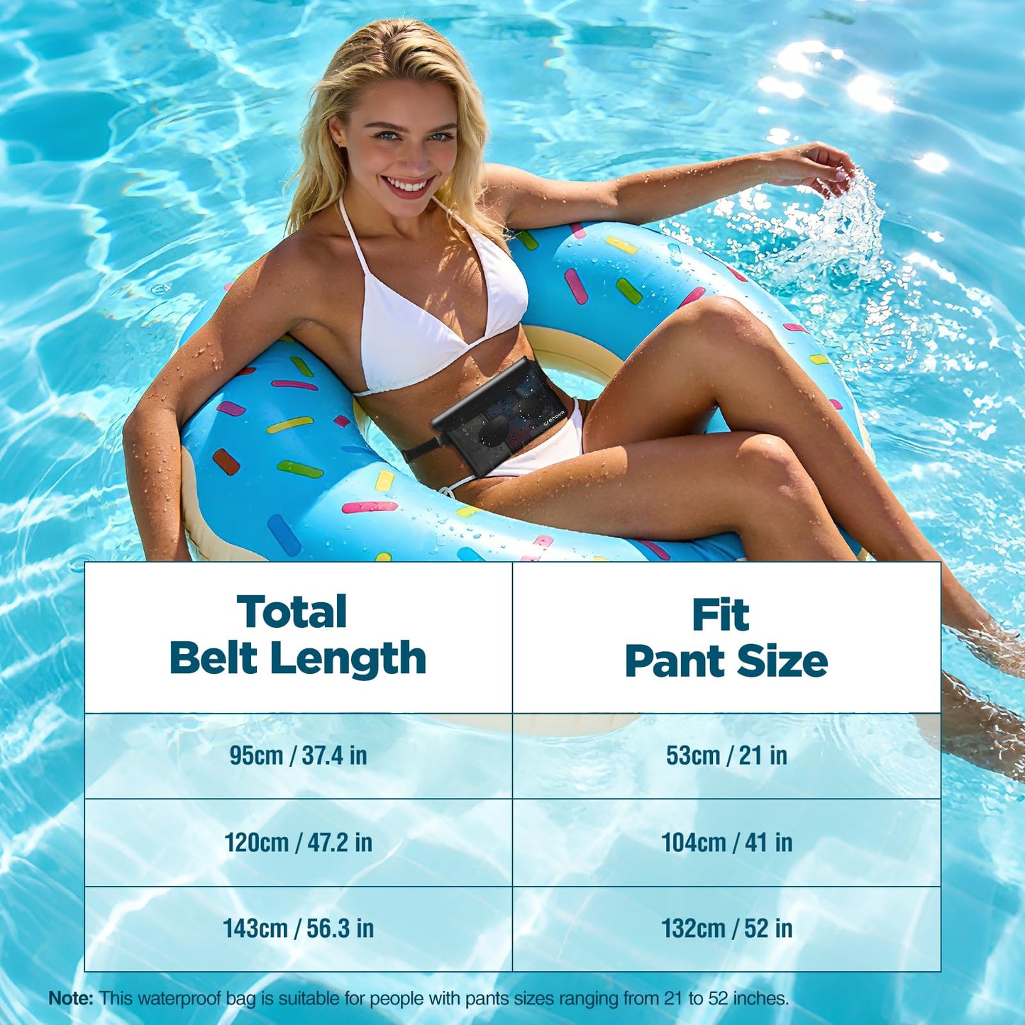Waterproof Bag Fanny Packs for Women, Cruise Vacation Essentials Waterproof Pouch for Phone Passport Purse, Floating Dry Bags for Beach Water Park Boating Fishing Diving Surfing Kayaking Accessories