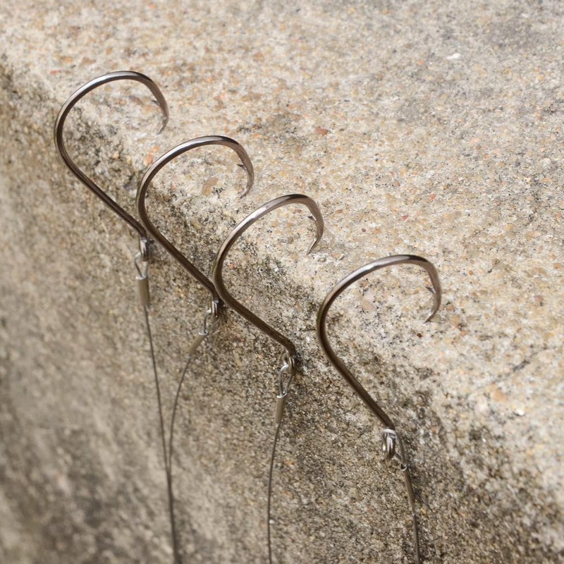 Saltwater Steel Circle Hook Rigs - Octopus Offset Fishing Hooks for Catfish & Bass