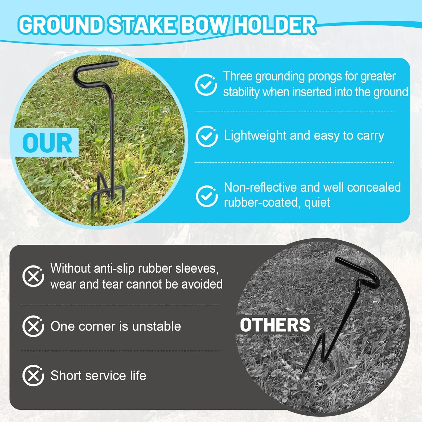 Ground Blind Bow Holder, 2-Pack