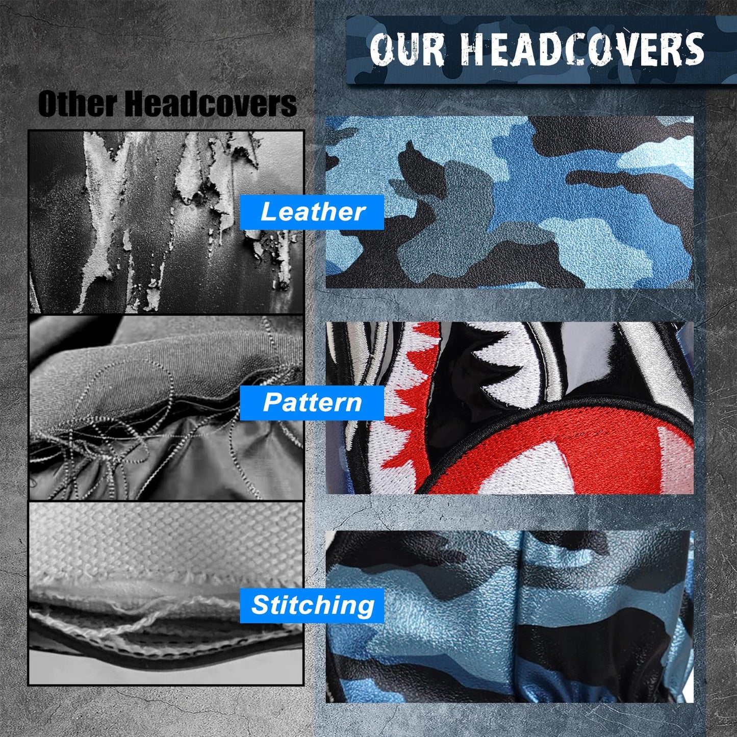 Big Crazy Golf Club Head Cover Funny Cool Crazy Unique Driver Headcovers Fits up to 460cc Cruise Missile