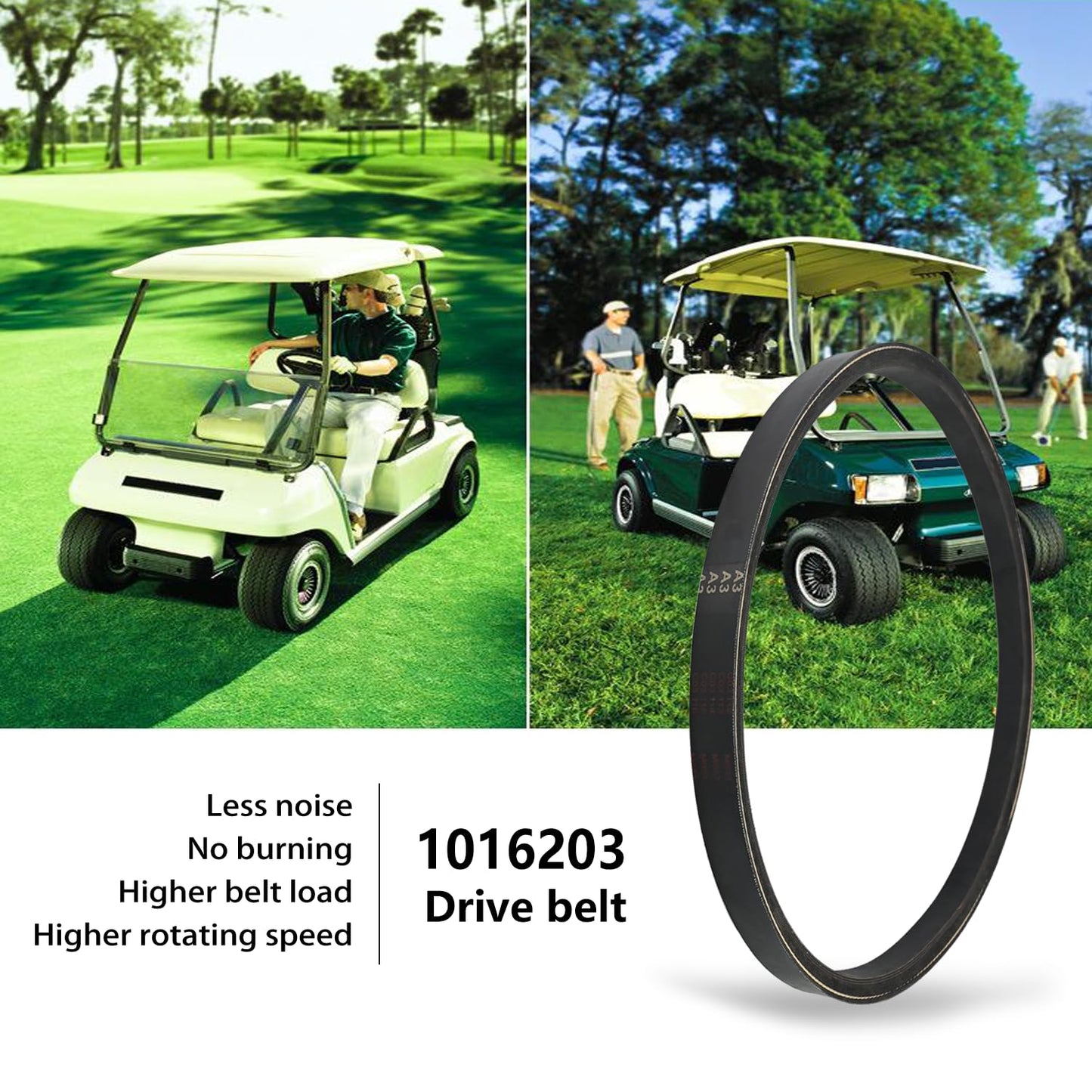 Vanshly Club Car Clutch Drive Belt for 1992-Up DS and 2004-Up Precedent Golf Cart 1016203