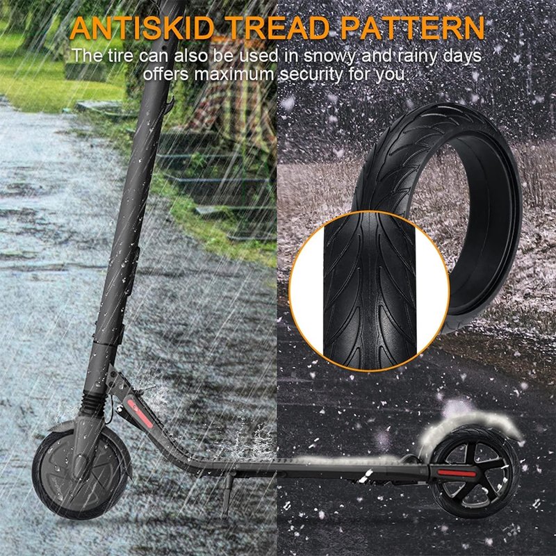 GYL 8 Inch Ninebot ES Front Tire - 8x2.125(159-42) 200x50 Tyre Replacement for Segway Ninebot ES1 ES2 ES3 ES4 E2 E2 Plus ES1L Electric Scooter, 8x2.0 inch Tyre (After installation 8 Inch)