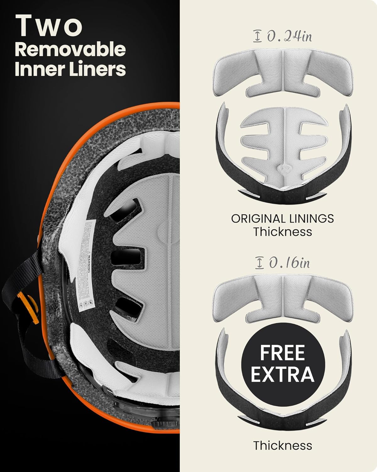 OutdoorMaster Skateboard Cycling Helmet - Multi-Sport Safety Gear for Kids & Adults | Removable Liners & Ventilation