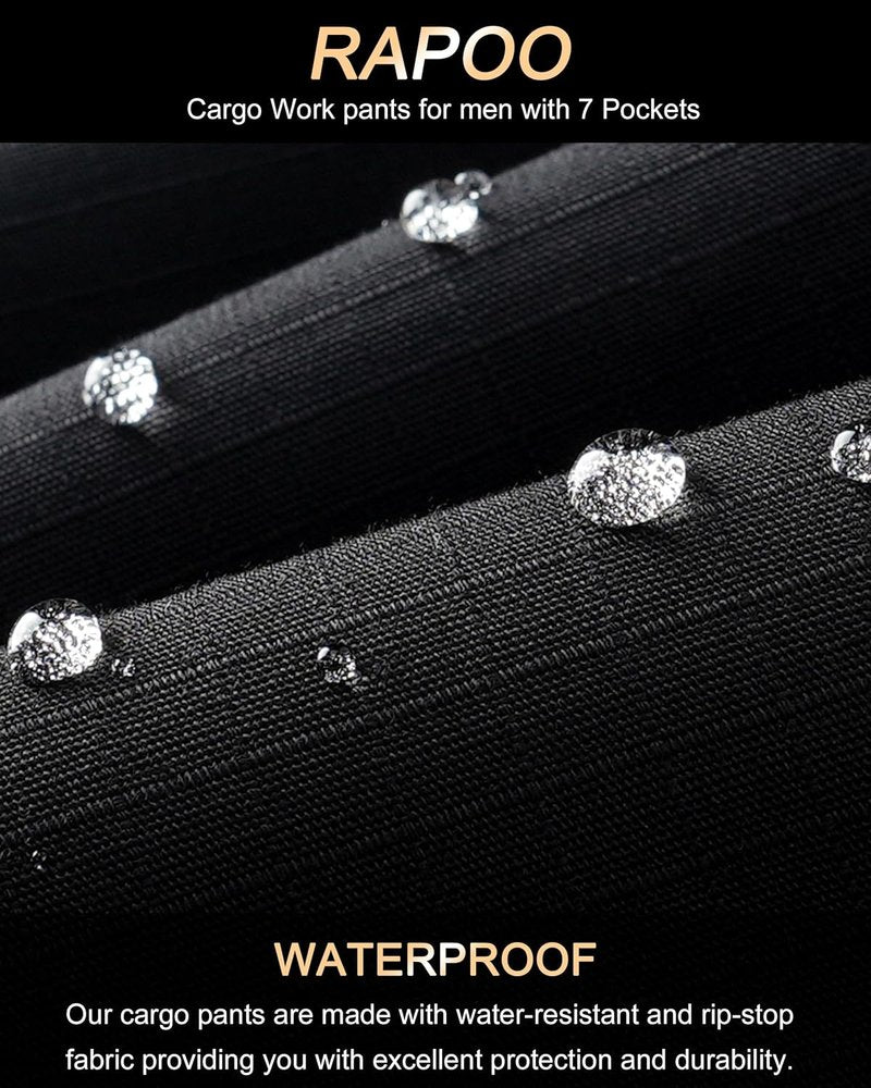 Men's Tactical Cargo Pants - Ripstop Water Resistant & Breathable | 7 Pocket Hiking Gear