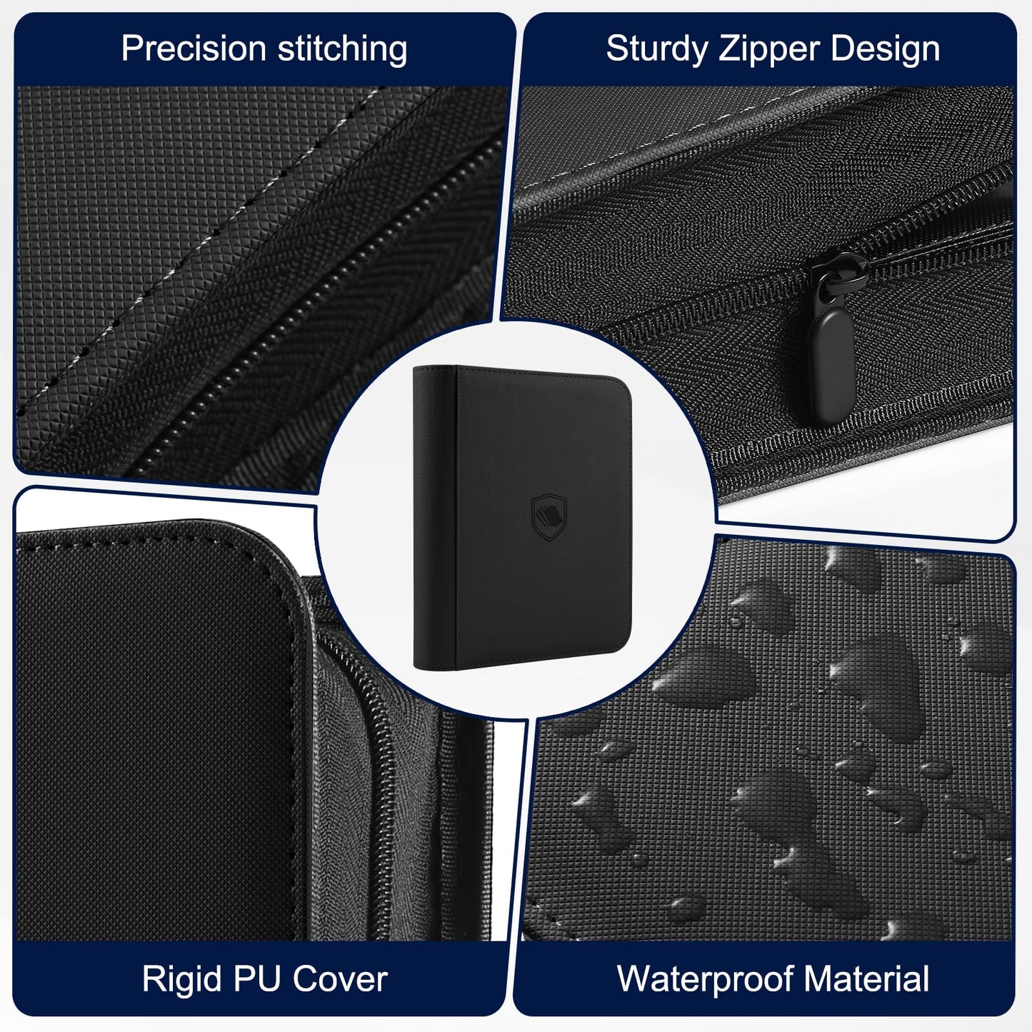 Top Loader Binder, Holds 288 Toploaders, 288 Toploader and 288 Card Sleeves INCLUDED, 9-Pocket Top Loader Binder for 3" x 4" Rigid Toploaders, Double-Sided Card Binder for TCG, Sport Cards