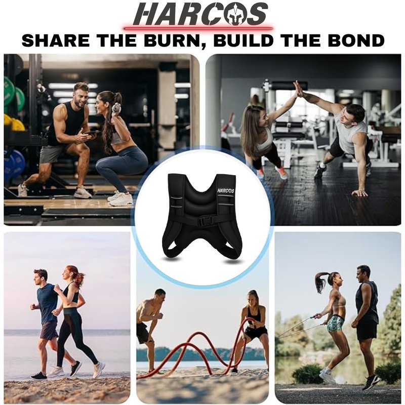 Harocs Weighted Vest for Men and Women - 6lbs with Adjustable Strap Training Vest for Running, CrossFit, and Workouts breathable & durable