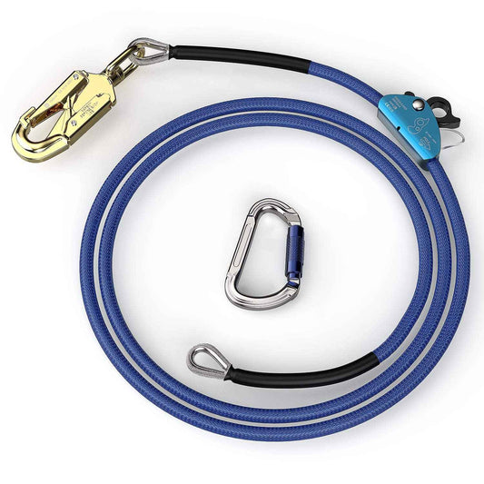 X-R-SPORT 1/2" X 12' Steel Core Tree Climbing kit ，flipline for Climbing Trees, Climbing Tree Equipment，Arborist，Tree Climbing Harness