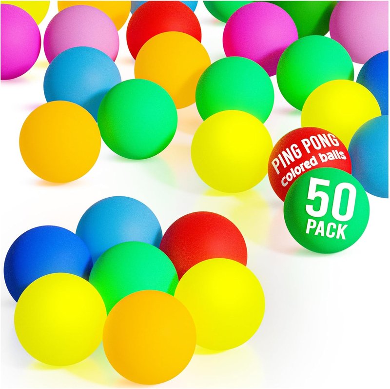 62 Color Ping Pong Balls - 40mm Table Tennis Balls for Fun Play