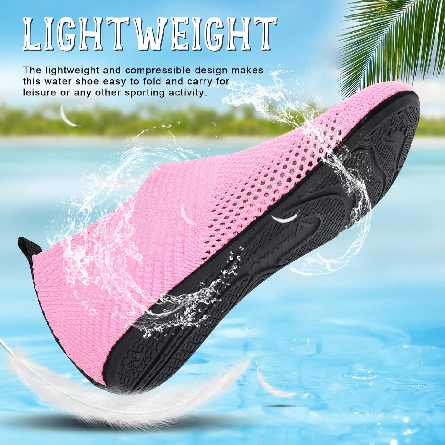Water Shoes for Women & Men - Barefoot Quick-Dry Aqua Socks for Beach, Swim & Surf | Lightweight & Comfortable