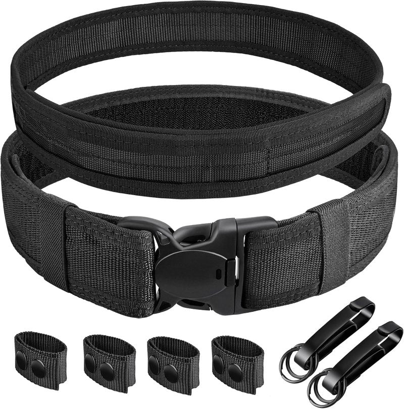 MOZETO Duty Belt - 2" Nylon Police Security Belt with 2 Key Holders & 4 Keepers | Ideal for Law Enforcement