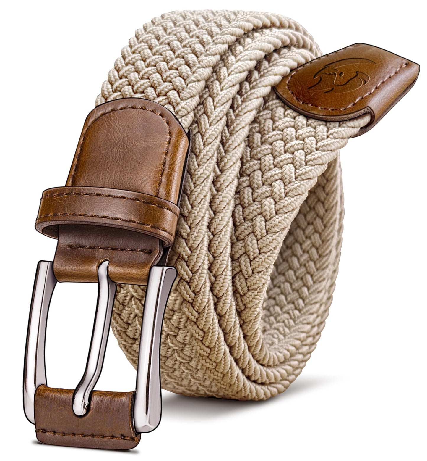 Housmai Stretch Braided Belt for Men -Mens Gift Elastic Woven Golf Belt 1 3/8"- for Golf Jeans Casual Wear