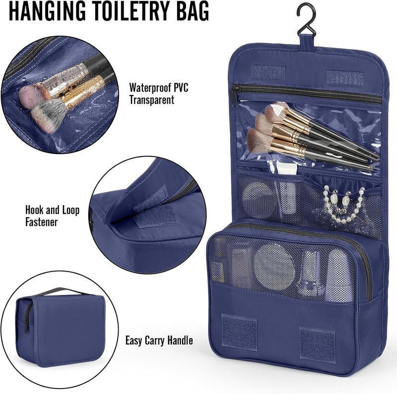 Veken Packing Cubes for Travel | 10-Piece Suitcase Organizer Set with Laundry & Shoe Bag - 4 Sizes for Airplane & Road Trip