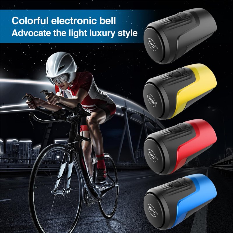 Pihdinova Electric Bike Horn for Adult, 125 db Loud Bicycle Bell with Anti-Thelf Alarm USB Rechargeable Battery Waterproof Bicycle Bell BMX/MTB/Scooter/Road Cycling (Black)