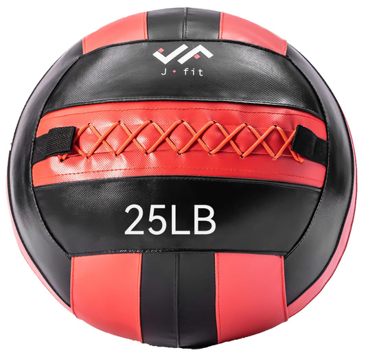 JFIT Wall Ball, Red/Black, 25 LB