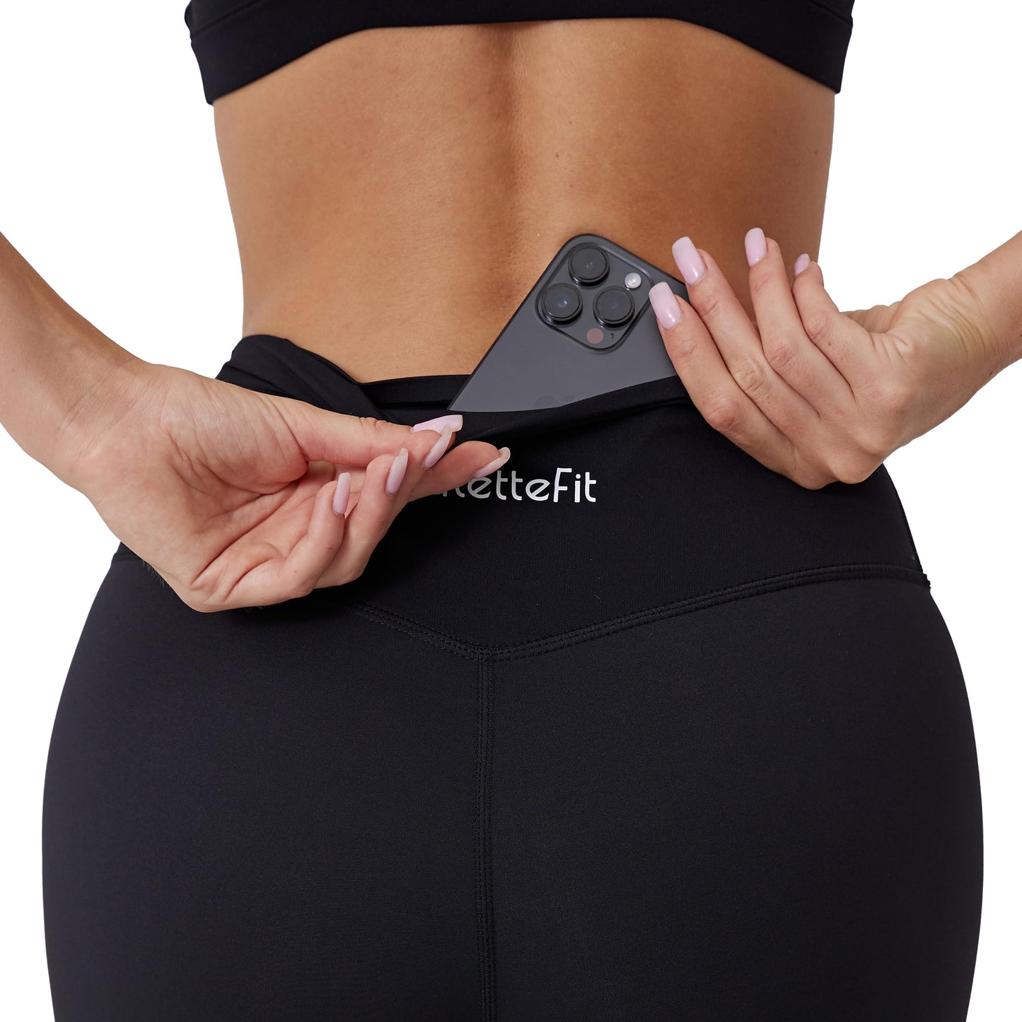 PaletteFit High Waisted Workout Leggings for Women, Buttery Soft Yoga Pants, 7/8 Length Leggings with Hidden Pocket (Black, S)
