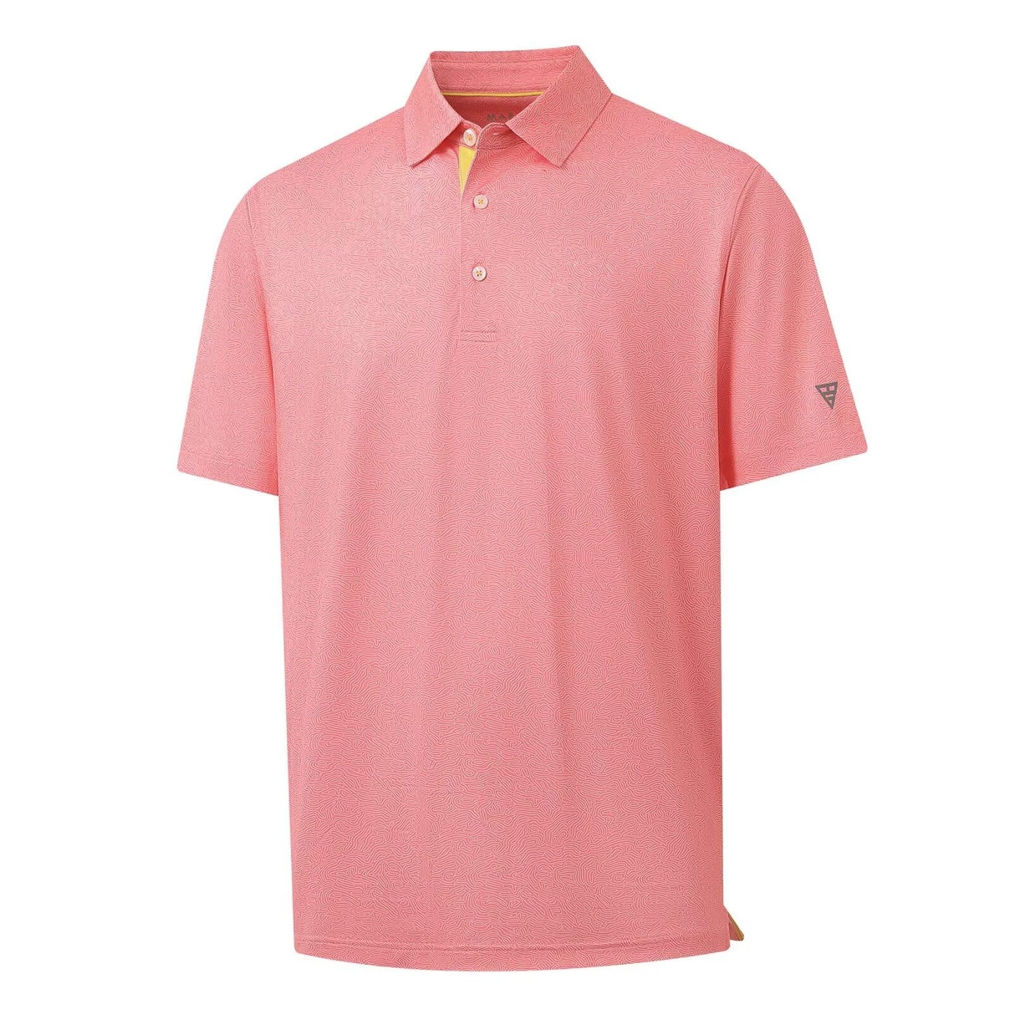M MAELREG Mens Golf Shirt Short Sleeve Dry Fit Print Moisture Wicking Performance Patterns Collared Polo Shirt