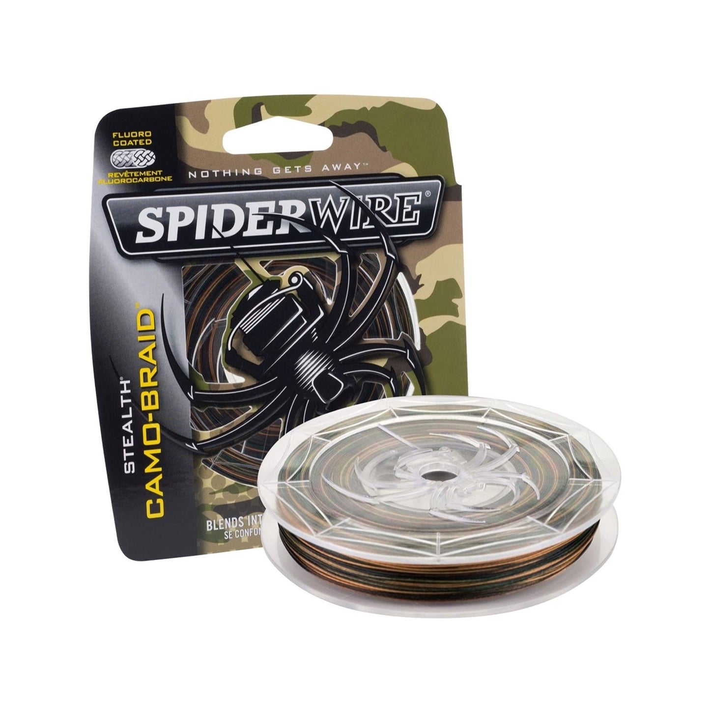 SpiderWire Stealth® Camo Braided Fishing Line, 50lb | 22.6kg, 125yd | 114m Fishing Line, Suitable for Saltwater and Freshwater Environments