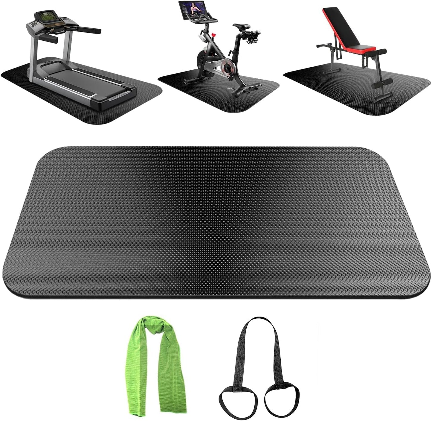 Treadmill Mat - Exercise Equipment Pad for Peloton & Elliptical | Durable Folding Design for Indoor Use