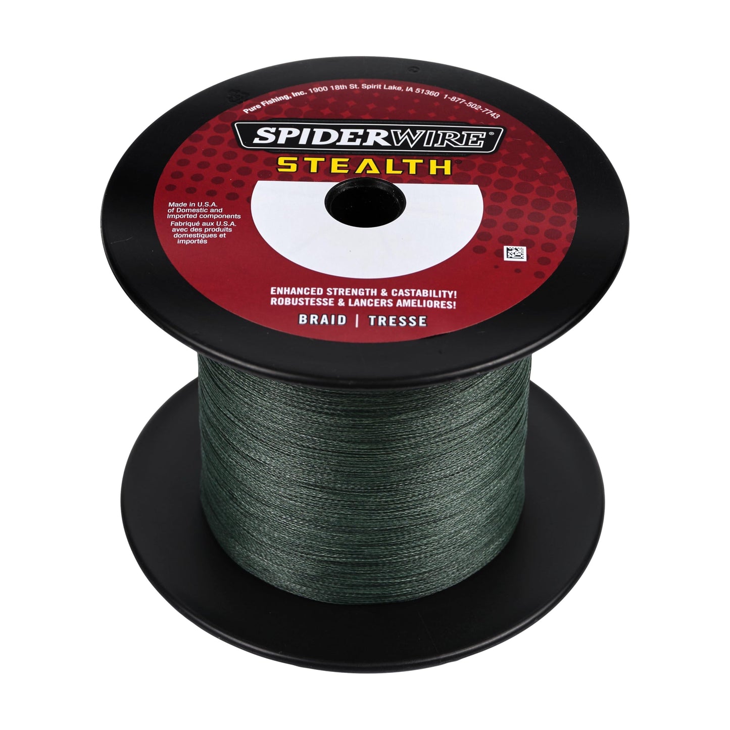 SpiderWire Stealth® Translucent Superline, Translucent, 8-Pound Break Strength, 3000yd Braided Fishing Line, Suitable for Saltwater Environments