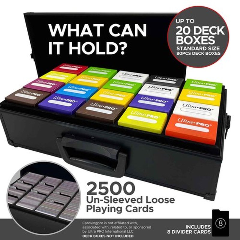 The Big Black Metal Box (BBB Edition) | Case Is Compatible with Cards Against Humanity, All Standard Card Games (Game Not Included) | Includes 8 Dividers | Fits up to 2500 Loose Unsleeved Cards, Boks