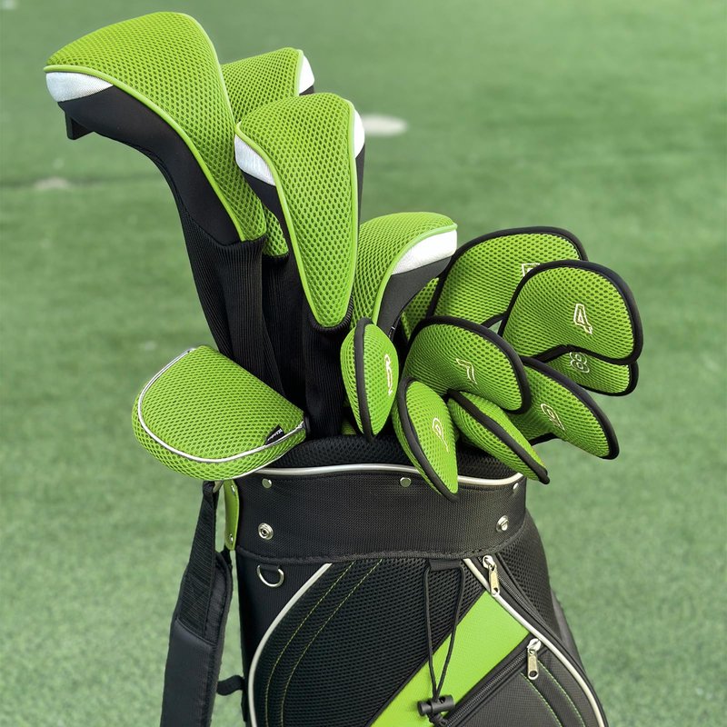 Andux Mesh Golf Iron HeadCovers with Number on Both Sides 10pcs/Set MT/S14 (Green)