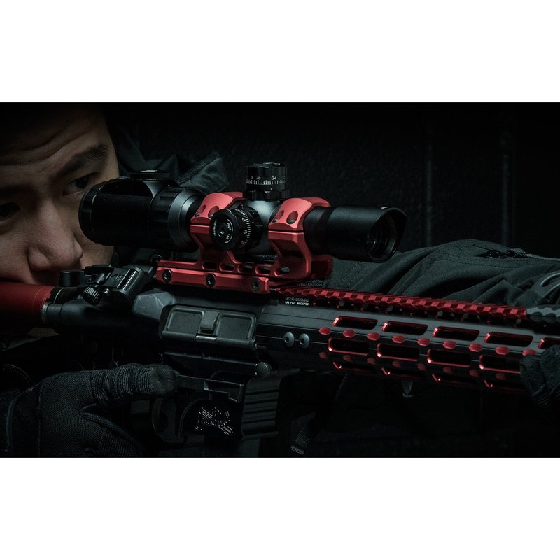 UTG ACCU-SYNC™ 30mm High Profile 34mm Offset Pic. Rings, Red
