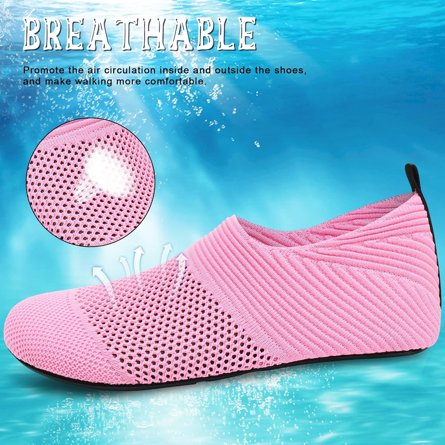 Water Shoes for Women & Men - Barefoot Quick-Dry Aqua Socks for Beach, Swim & Surf | Lightweight & Comfortable