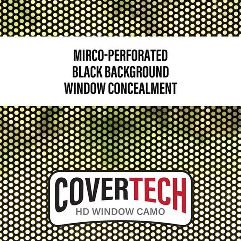 Hunting Blind Window Camo - See Through CoverTech HD Window Camo – 24” x 59” - Tan Bark