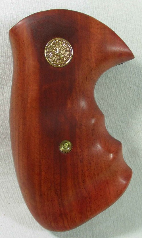 Smooth Industries Wood Grips for Colt Python Revolver Gold Medallion, New