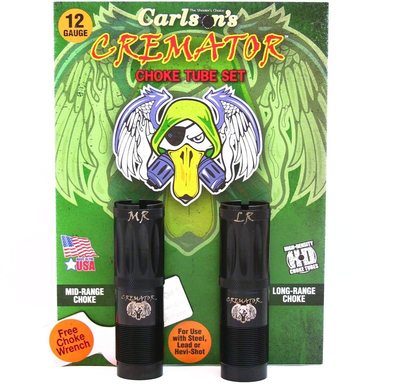 CARLSON'S Choke Tubes 12 Gauge for Winchester - Browning Inv - Moss 500 [ 2 Pack | Mid Range & Long Range ] Blued Steel | Cremator Non-Ported Waterfowl Choke Tube | Made in USA